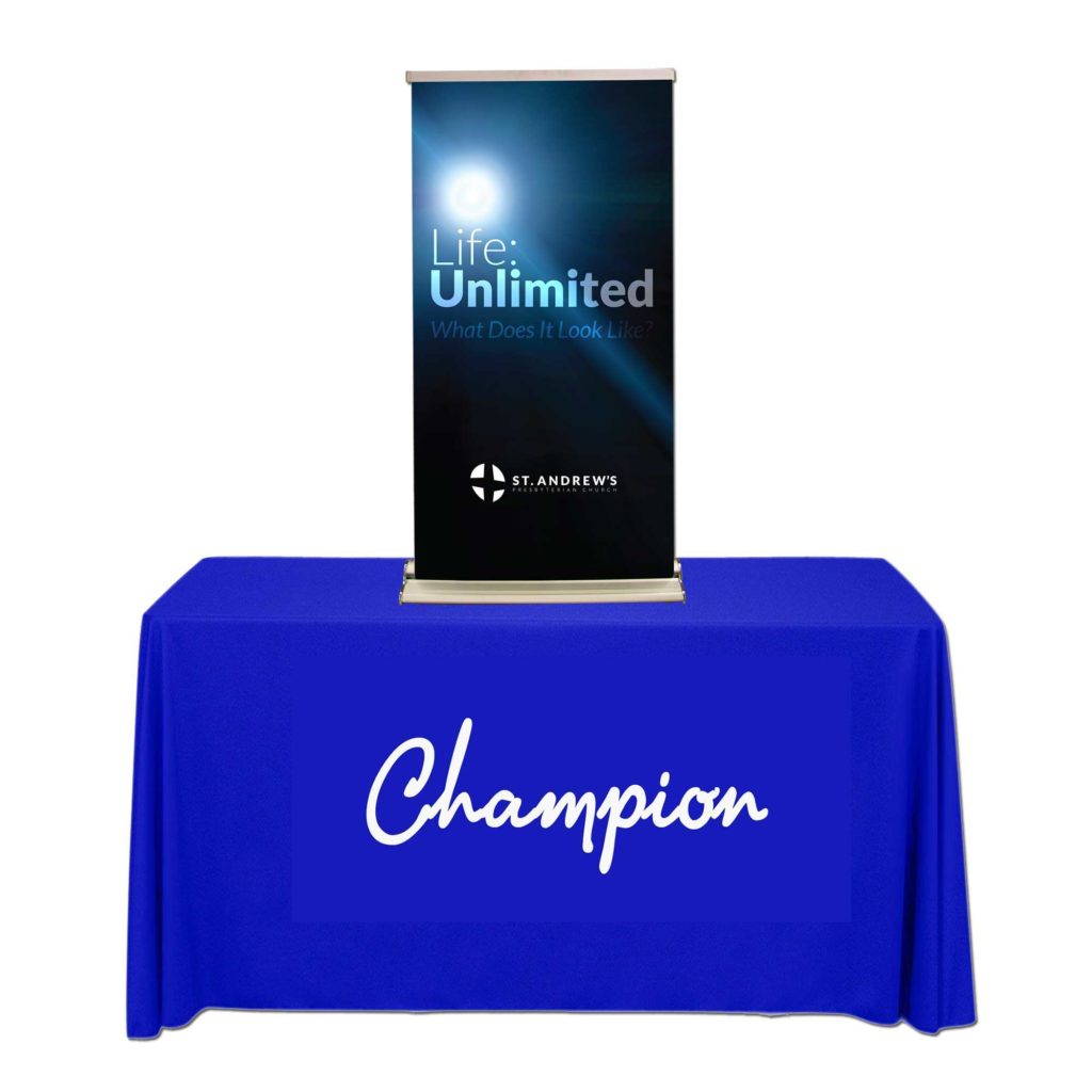 24" Tabletop Banner Stand Printing Irvine Orange County Ca
