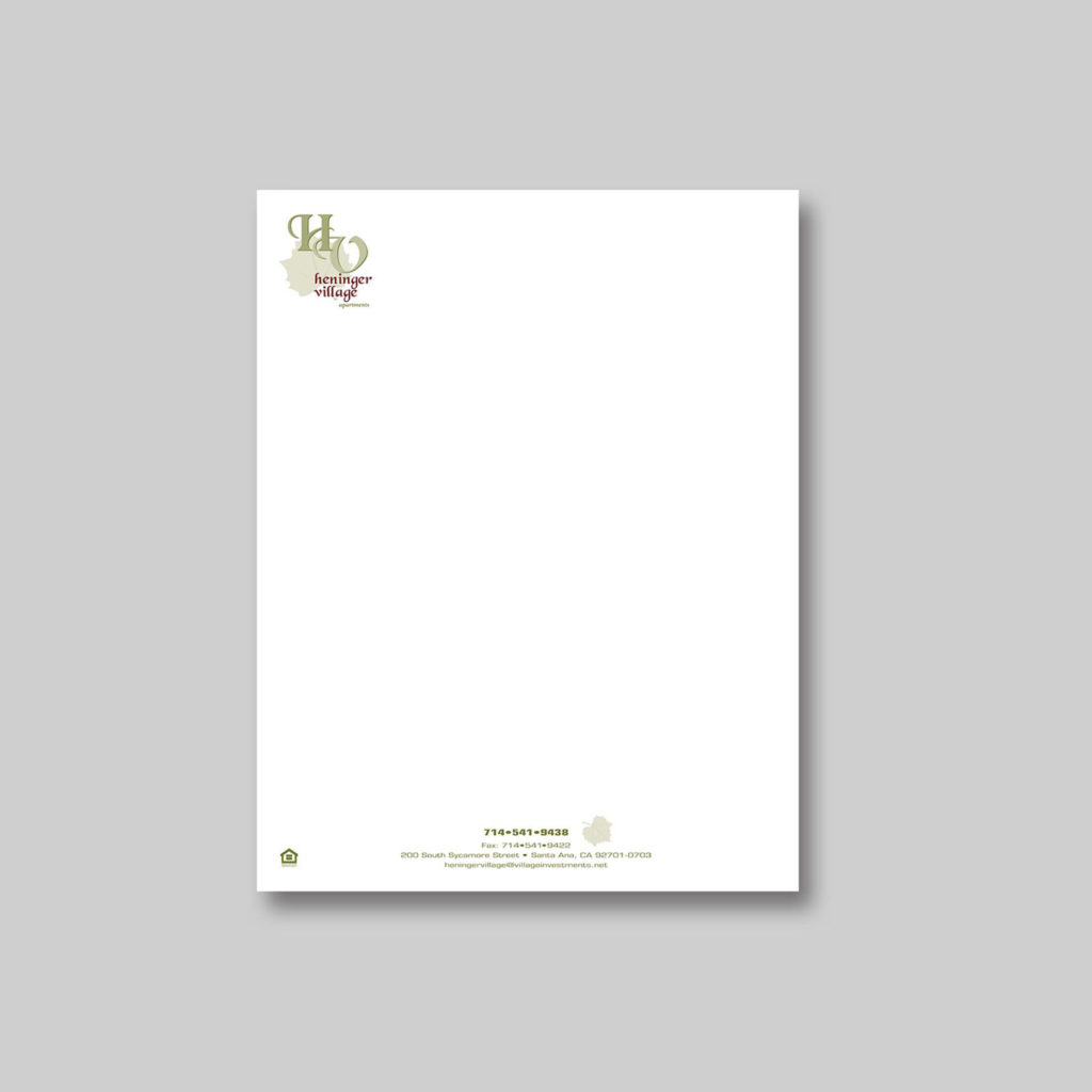 Letterhead - Linen Paper - Irvine Printing & Displays